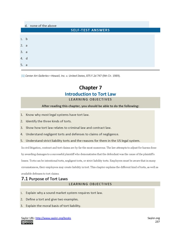 Business Law and the Legal Environment - Page 237